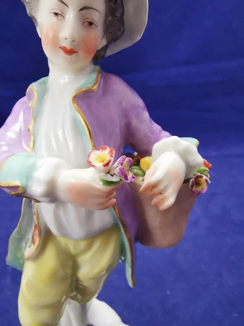 Ancienne paire de statuettes, figurines en PORCELAINE de SAXE 4