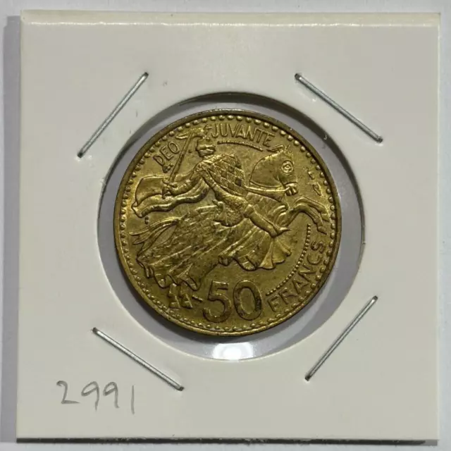 1950 Monaco 50 Francs - Rainier III Coin