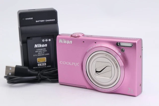 NIKON COOLPIX S6100 Digital Camera Pink Used Compact Camera