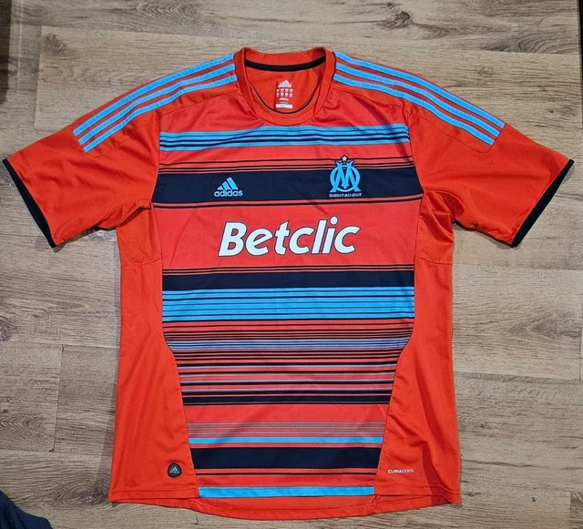 Olympique Marseille Visitante Camiseta de Fútbol 2011 - 2012. Sponsored by BetClic