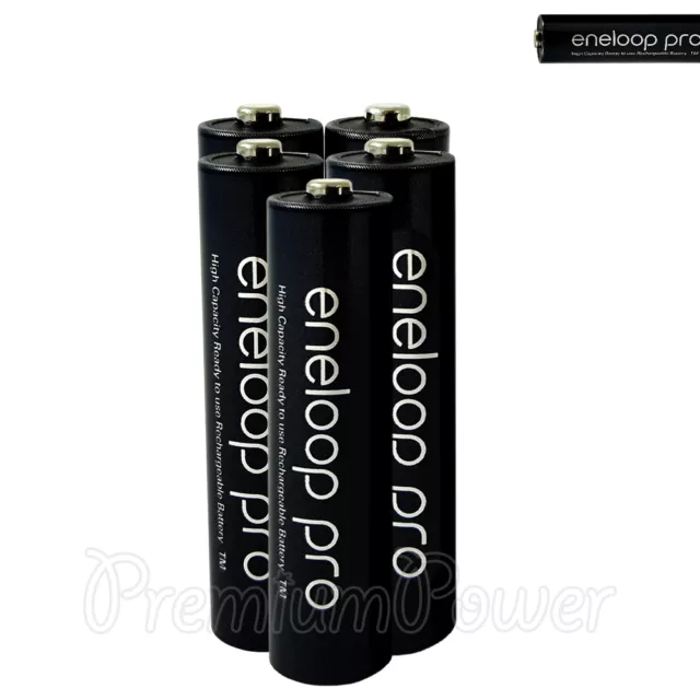 5 X Panasonic ENELOOP PRO AAA Piles 930mAh Rechargeable HR03 Haut NI-MH Batterie