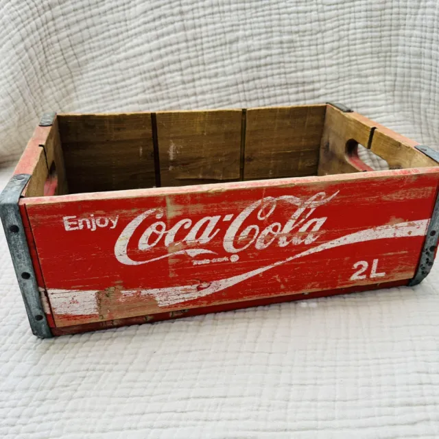 Vintage COCA-COLA Wood Crate from 1960s Family Size 16 X 10 Edwards & McGhee
