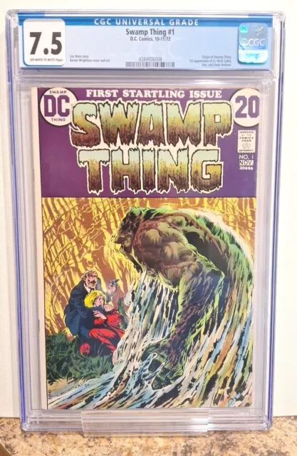 Swamp Thing #1 Cgc 7.5. Origin. First Alec Holland. Clean New Case!