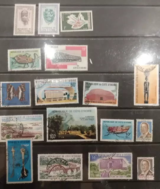 Ivory Coast range of stamps, NHM, mm, used