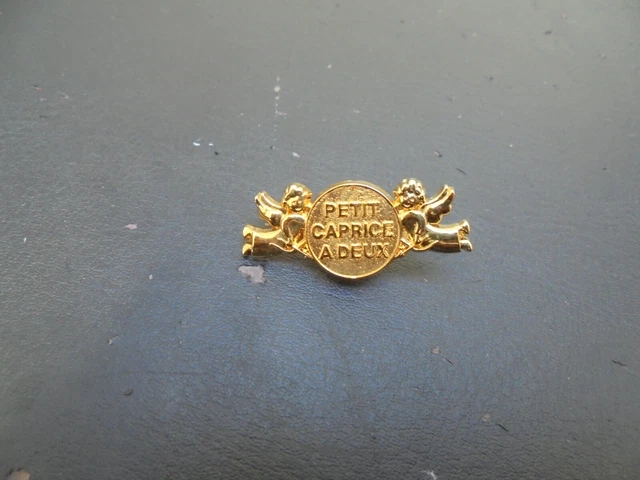 Broche Vintage En Plaqué Or - Deux Amoureux Dos à Dos - Pin's Ancien
