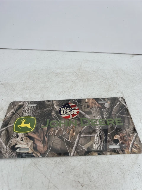 John Deere License Plate Camo Camouflage Made in U.S.A.