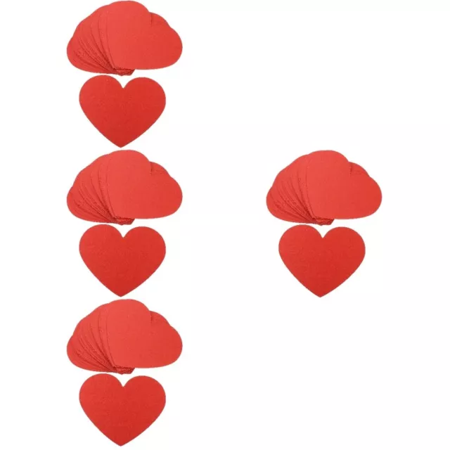 160 Pcs Gift Card for Valentines Day Party Heart Decorations Love Paper Cut