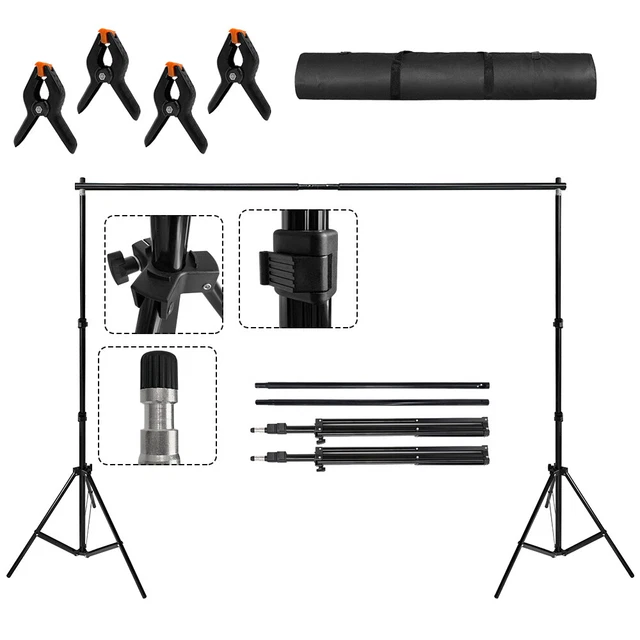 Estudio fotográfico sistema de fondo fondo telescopio trípode 2x3m con bolsa set DE