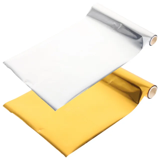 2 rollos de papel de aluminio para transferencia de calor metálico artesanal