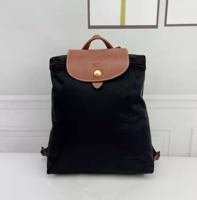 Longchamp Backpack 1699 Nylon Bag- Black
