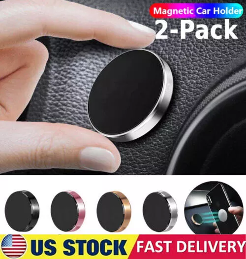 2-Pack Magnetic Universal Car Mount Holder For Cell Phone Samsung Galaxy iPhone