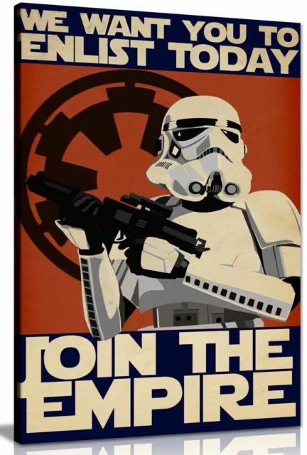 Star Wars Propaganda Enlist Join The Empire Canvas Wall Art Picture Print