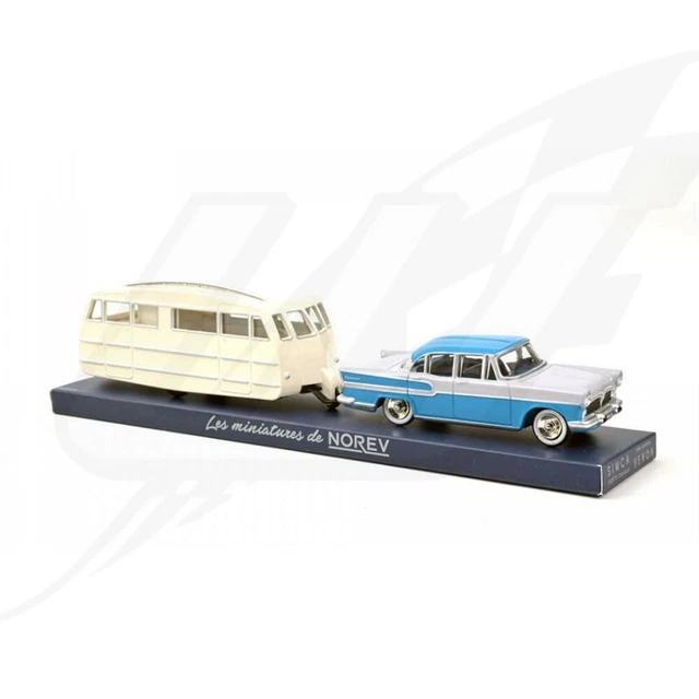 NOREV Simca Chambord Bicolore 1963 + Caravane Henon – Rare 1/43 (Occasion)