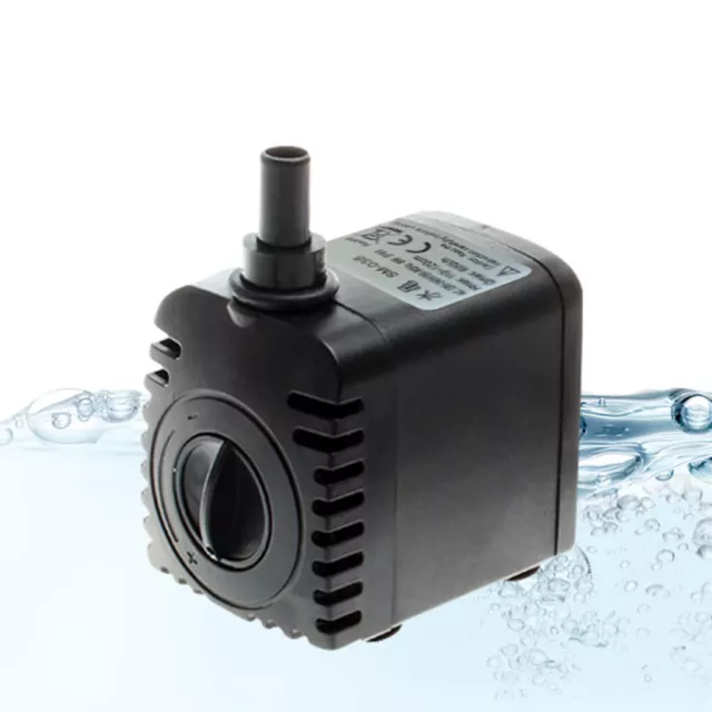 8W pompe à eau submersible aquarium étang fontaine eau hydroponique prise UE