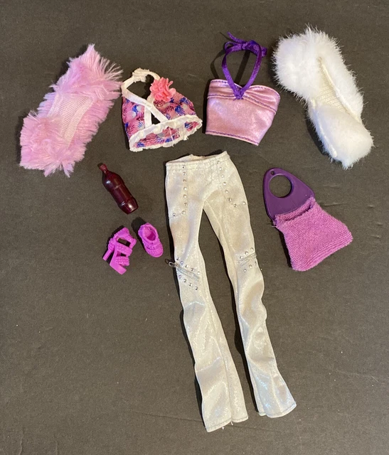 BARBIE DOLL CLOTHES Mattel Lot of 8 2 Fun and Fancy Outfits with