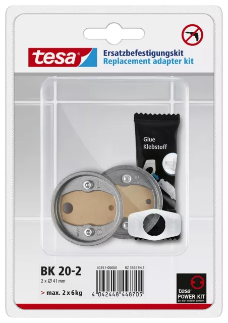 tesa® Power.Kit adapter BK20-2 adhésif replacement kit zamak ring diameter 41...