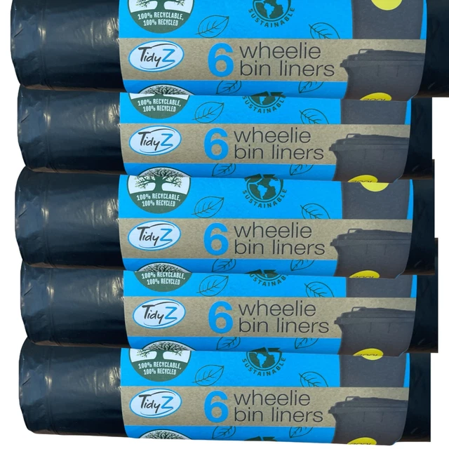 30 STRONG WHEELIE Bin Liners 300L Waste Recycle Dust Rubbish Bags
