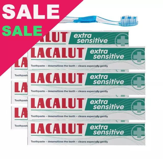 Dentifrice extra sensible Lacalut nettoyer en douceur 75 ml