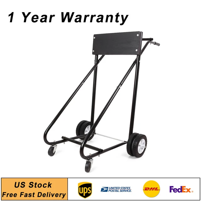 1x 30HP 130lbs Outboard Boat Motor Stand Carrier Cart Aluminum 72"( L) X 29" (W)