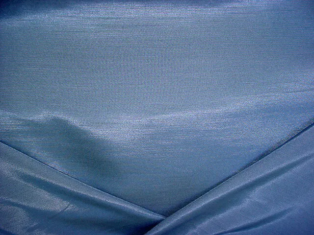2-1/2Y Kravet Lee Jofa Delft Blue Ribbed Faux Silk Sateen Upholstery Fabric