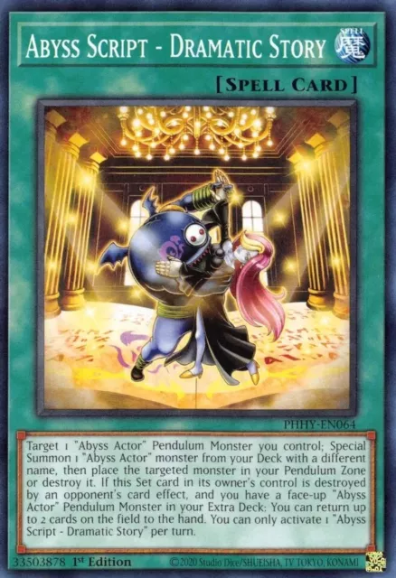 Abyss Script - Dramatic Story PHHY-EN064 Common 1st Edition NM Yugioh