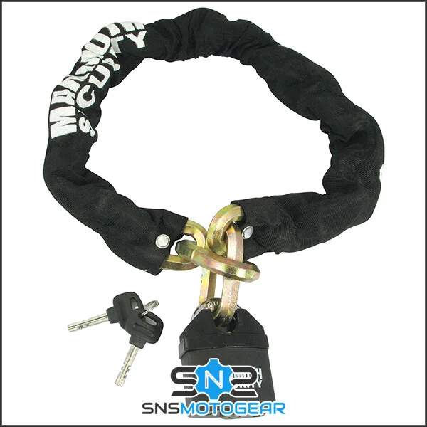 Mammoth Blocco di sicurezza e catena moto esagonale 12 mm - 1 m