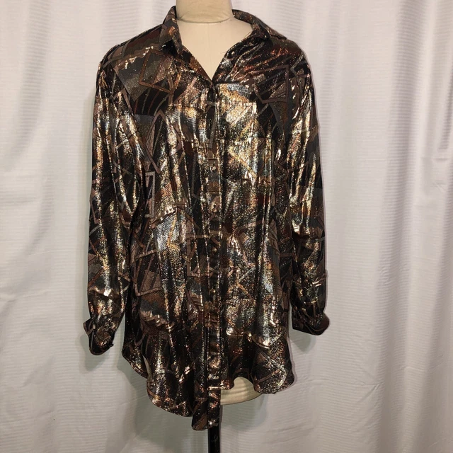 Vintage 80s L Rothschild San Francisco Gold & Black Velvet Brocade Jacket Size M