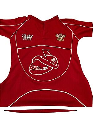 Kids Wales Welsh Feathers/Dragon Collared Rugby T Shirt