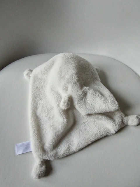 Doudou plat lapin blanc bandanas gris KIABI SIMBA TOYS - 18687 2