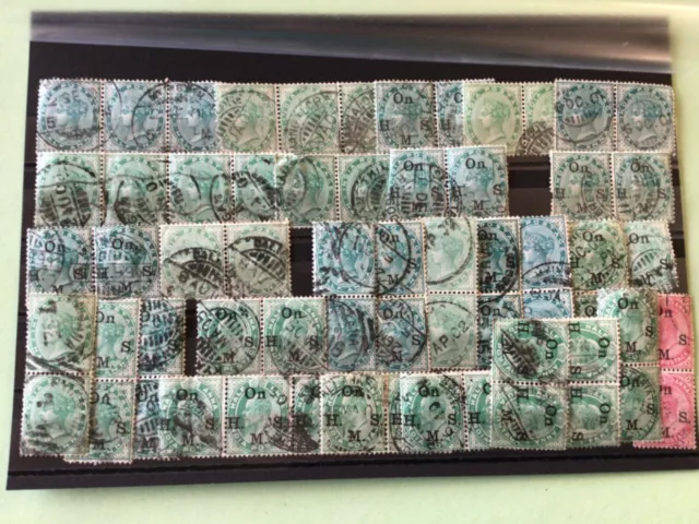 British India many Queen Victoria  used  pairs stamps   Ref A4703