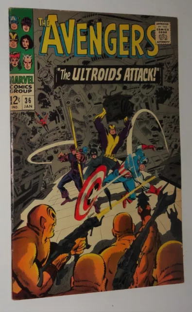 Avengers #36 Ultroids Solid Copy Vf Area 1967