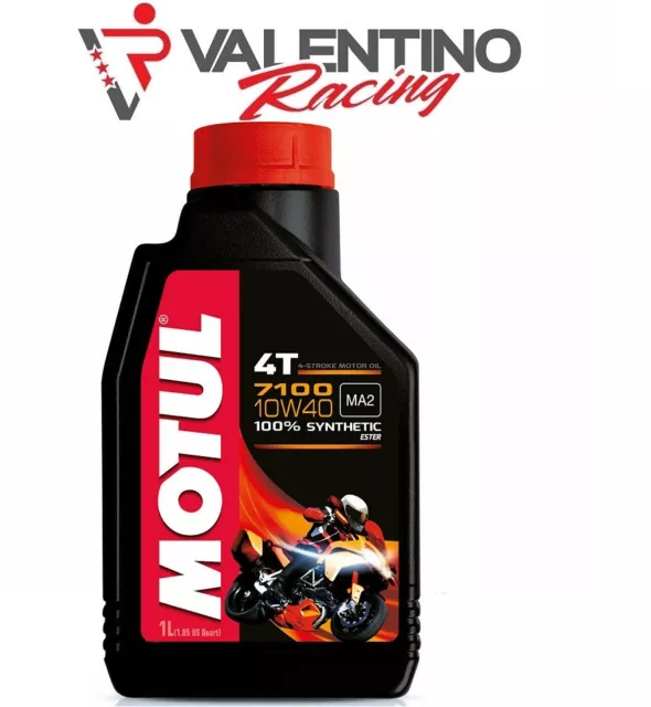 MOTUL 7100 10 W 40 100% Sintetico 4 TEMPI NEW 1 LITRO OLIO MOTORE MOTO