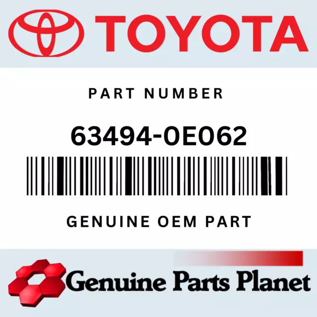 Original OEM Toyota Cubierta, Superficie Estante Pierna - 63494-0E062, para