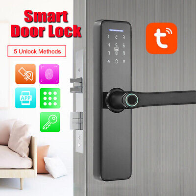 WiFi Electronic Smart Door Lock Mobile APP Fingerprint Password Card Key Unlock