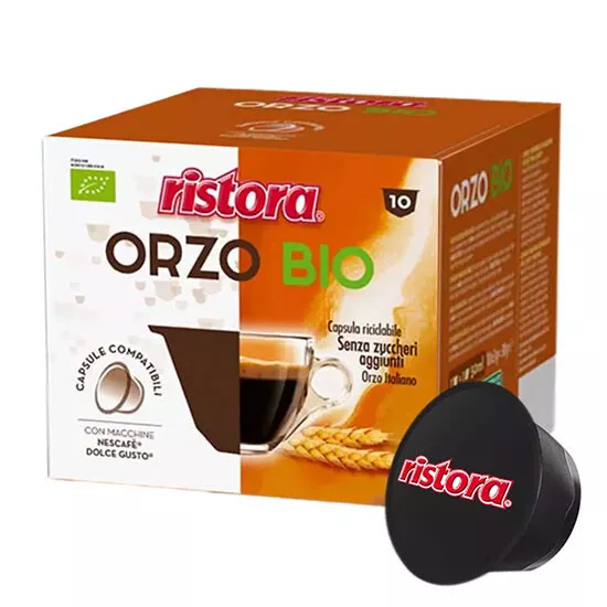 80 Capsule Compatibili Nescafe' Dolce Gusto Ristora Orzo Biologico Originali