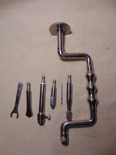 Vintage Metal Trepanation Drill Military Stainless Steel Soviet
