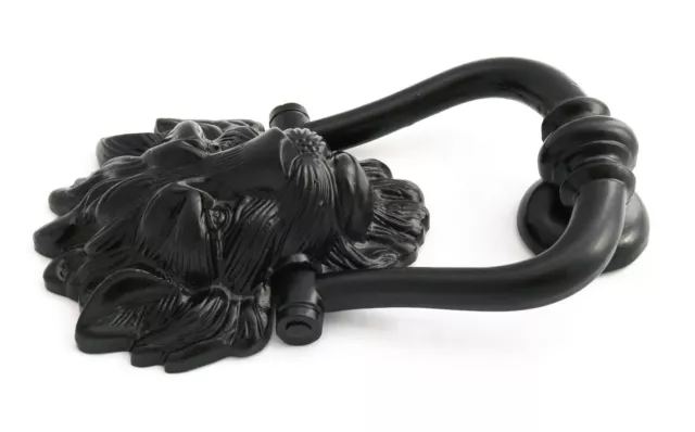 Black Cast Iron Lion’s Head Door Knocker  Number 10 Downing Street Door Knockers 3