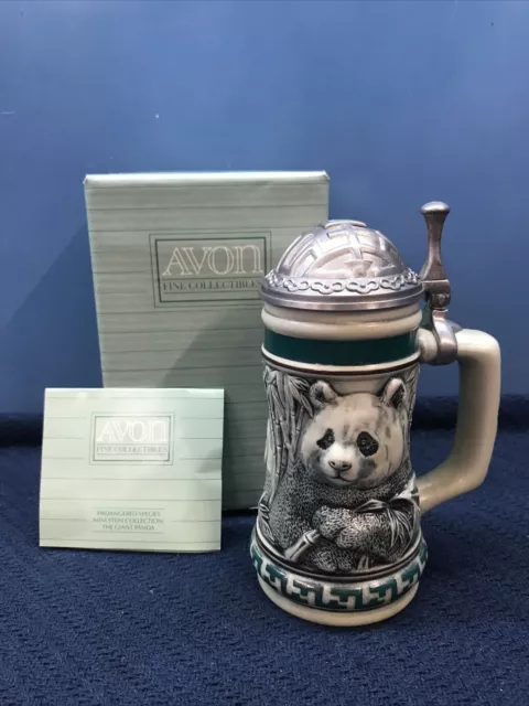 AVON Endangered Species Mini Stein The Giant Panda 1991 Beer Stein #01780