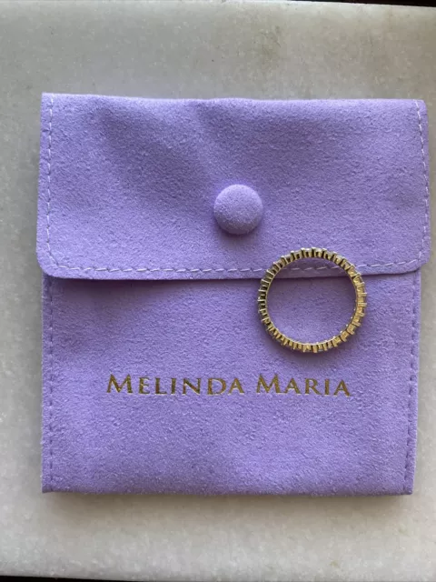 Melinda Maria Size 9 Baby Heiress Ring Eternity Band 18k Gold Plated Brass CZ’s