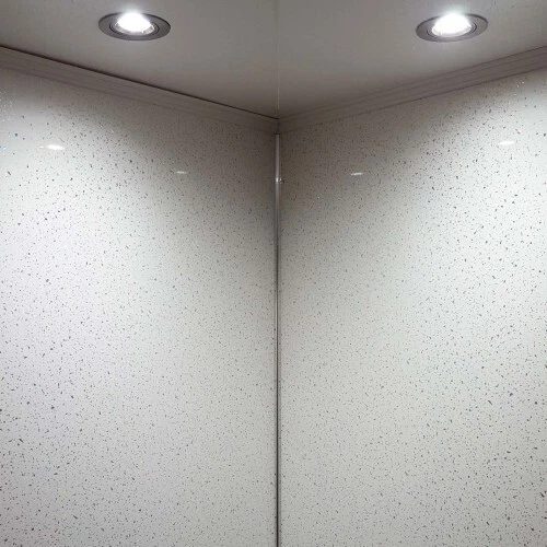 Paneles de pared húmedos de PVC blanco brillante 250 mm x 2700 mm x 5 mm