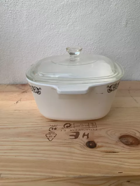 Corning Ware Casserole Platinum Filigree 2