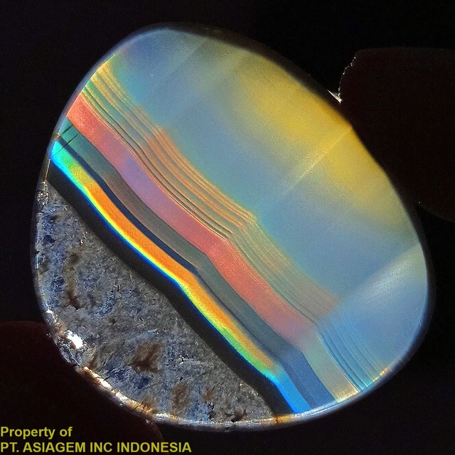19ct 'A' Grade Rainbow IRIS AGATE ~Multi-Color Fire~ 1-of-a-kind ~100% Natural