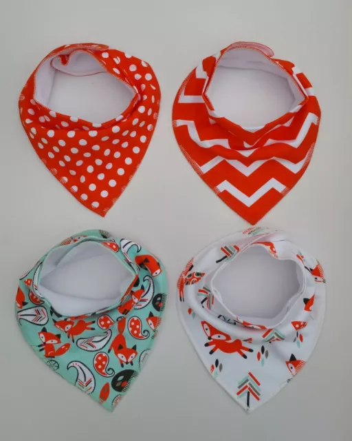 4Pcs/Set Infant Baby Boy Girl Bibs Feeding Saliva Towel Dribble Triangle Bandana