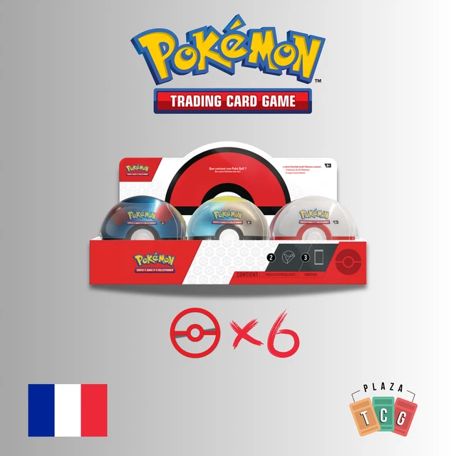 Pokémon TCG: Poké Ball Tin 3-Pack Bundle 2024- Poké Ball, Premier Ball