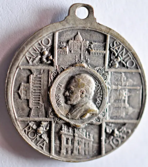 Medaille Gebetskette 1933 Pius Xi Jahr Santo