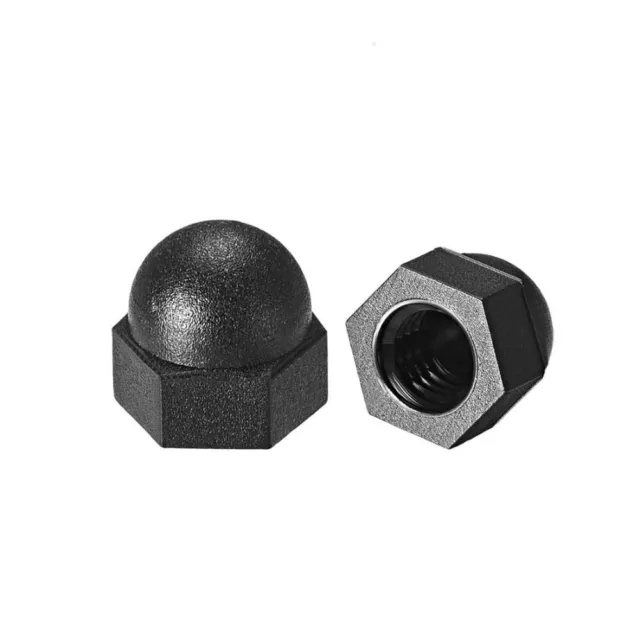 10Pcs Nylon M5 Dome Nuts 0.31"  (8mm) for Screws Bolts Acorn Hex Cap Nuts