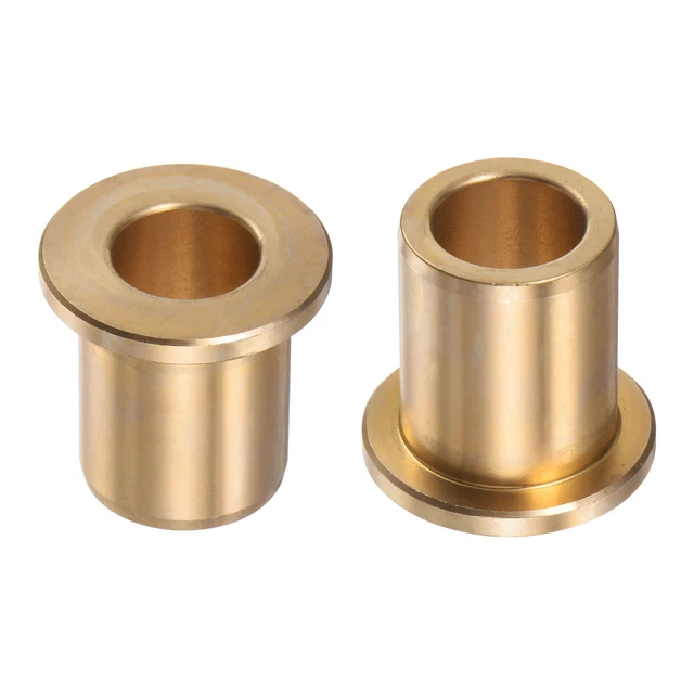 2pcs Flange Bearing Sleeve 13mm x 19mm x 25mm Bronze Self-Lubricating Bushings