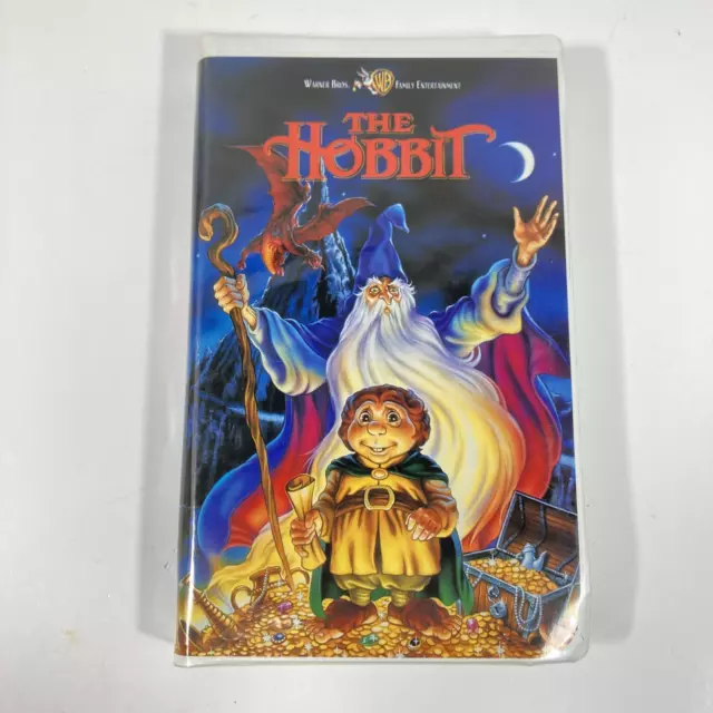 THE HOBBIT VHS 2001 Warner Bros Clamshell Animated Cartoon JRR Tolkien ...