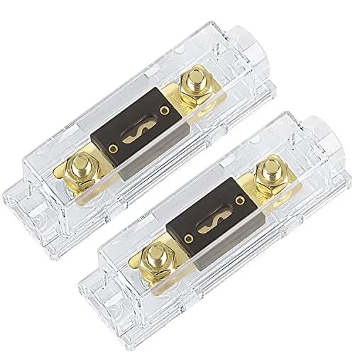 Greluma 2 Pièces porte-fusible ANL en ligne calibre 0/2/4 AWG avec fusible ANL 2