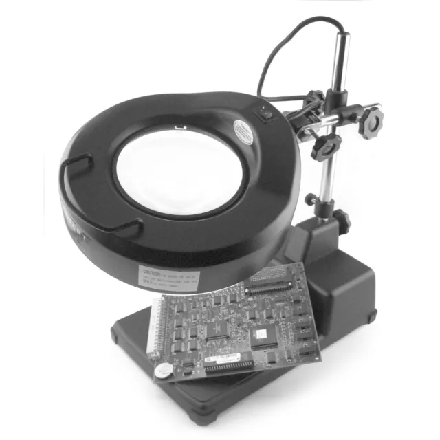 Gm127-4 Bench Top Magnifier Illuminated Compact